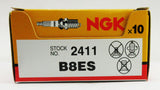 10  B8ES NGK Spark Plugs
