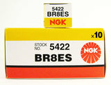 10  BR8ES NGK Spark Plugs