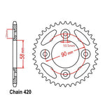 32-K26-37  37T 420 10mm bolt holes  Rear Sprocket