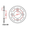 32-K26-37  37T 420 10mm bolt holes  Rear Sprocket