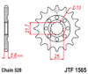 JTF1565.12 KX450, KLX450, Front Sprocket