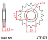 JTF578.16 Yamaha   16T Front Sprocket