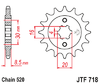 JTF718.12 Front Sprocket