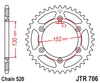 JTR706.46 Aprilia 46T Rear Sprocket
