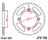 Suzuki RM85  Yamaha  YZ80  YZ85  JT 47T Rear Sprocket