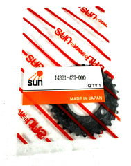 Cam sprocket Honda XL125, CB100, CB125, CT125, CL100, TL125; OEM: 14321-437-000