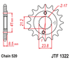 Honda JTF1322.15 XR400,  TRX400  15T JT Front Sprocket