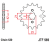 JTF569.17T Yamaha Front Sprocket